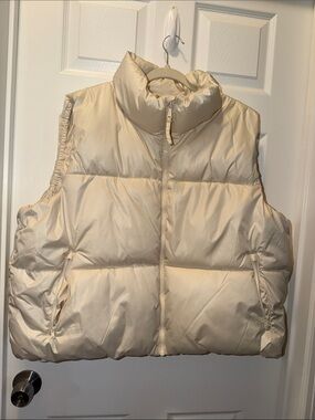 Old Navy Cream Puffer Vest